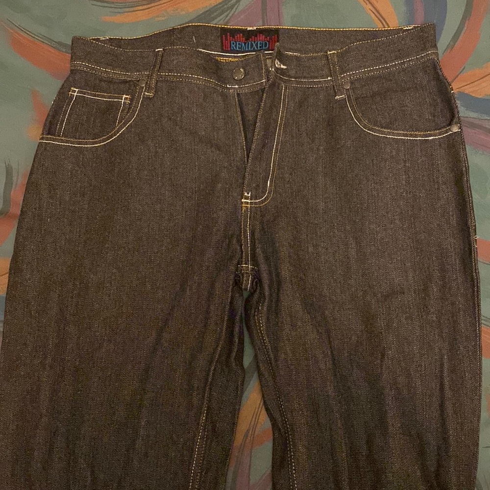 Remixed grey jeans